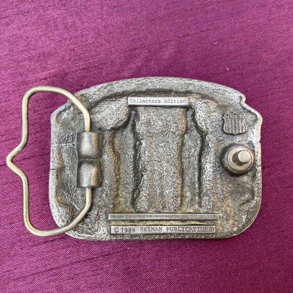 3-(B&B) Vintage. Collectors. 1989. We've Been Farming Too Long. Belt Buckle. - Picture 3 of 5